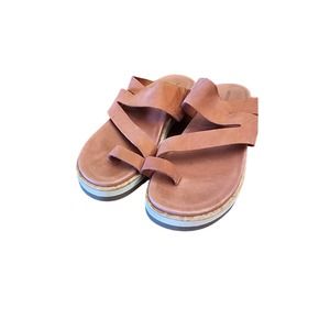 Merrell, rust‎ colored leather sandals, Size 8